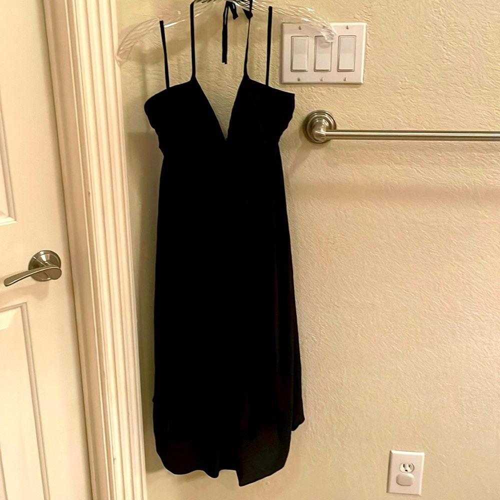 Maternity black cocktail dress, petite/XS